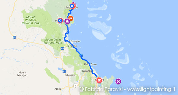 Queensland road trip map day 2