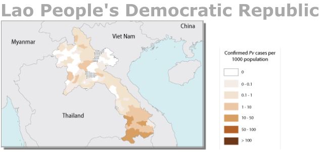 Laos malaria mappa